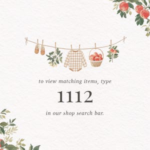 Mall för inbjudan till babyshower med äpplemotiv, höstinbjudan till babyshower med äpplemotiv, klädstreck med babyshowermotiv, digital nedladdning bild 7