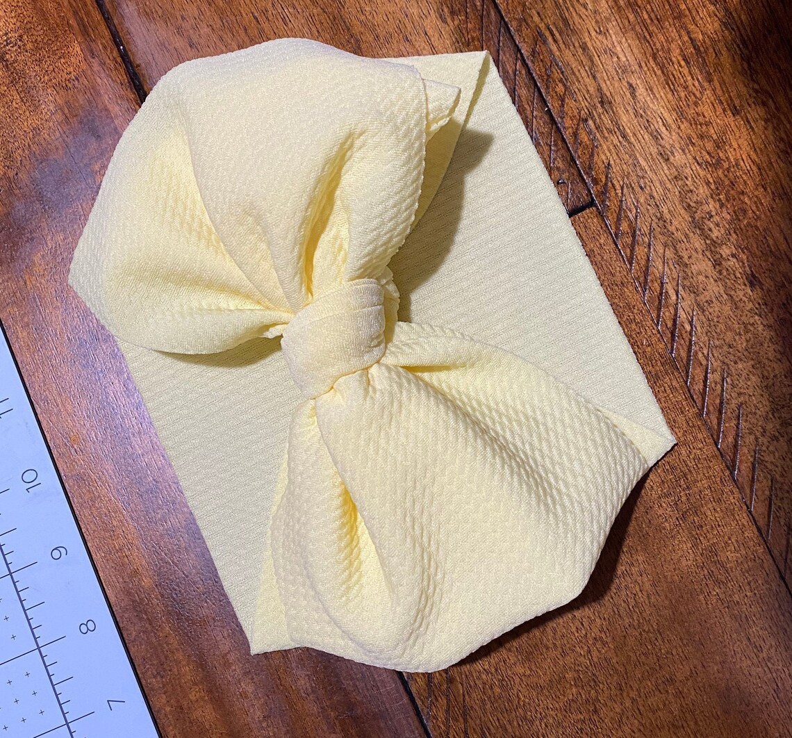 Banana Bow Yellow banana bow Bow on Nylon Bow headwrap Bow Etsy
