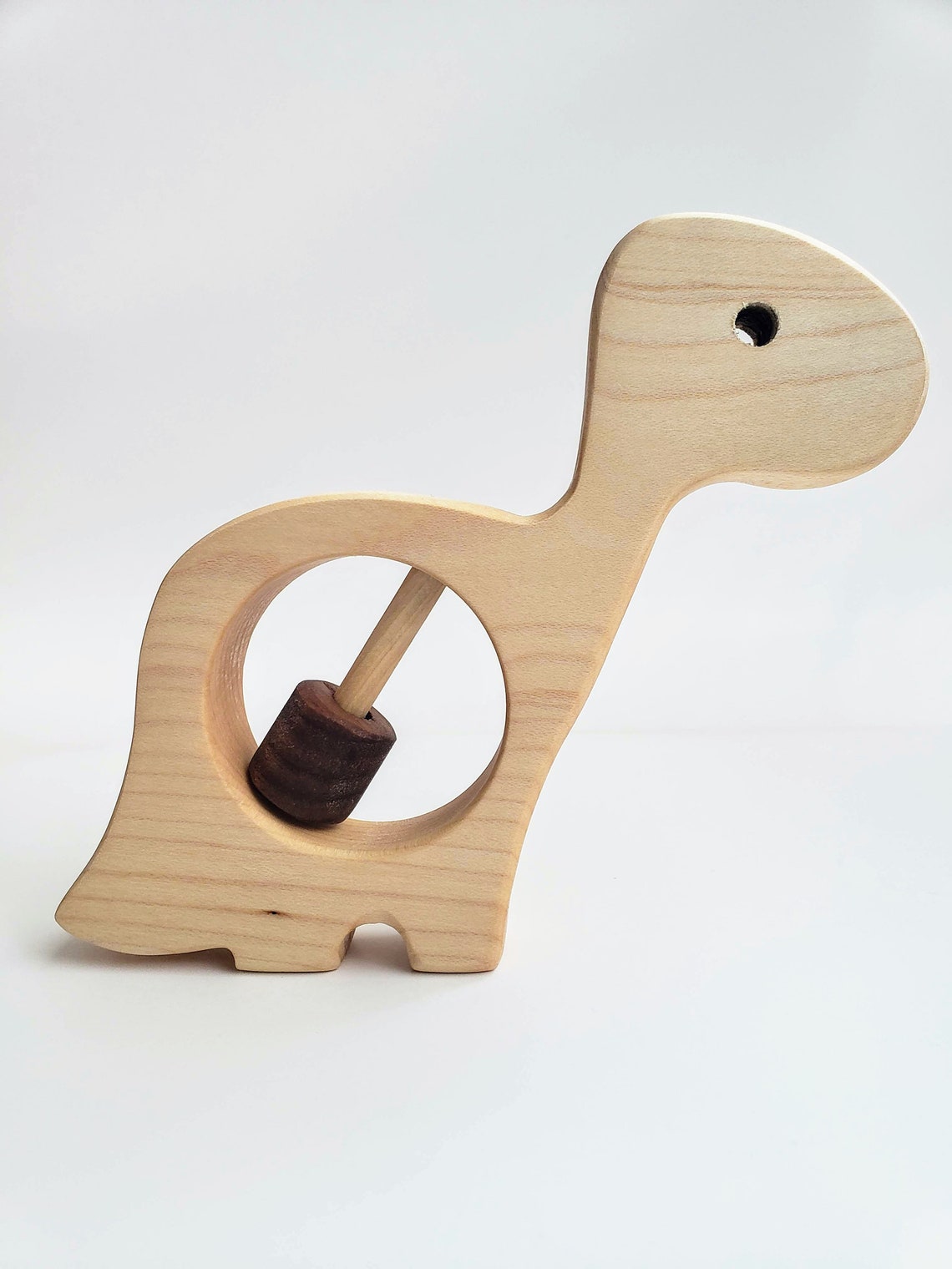 Wood Dinosaur Rattle Natural Baby Toy Handmade Wooden - Etsy
