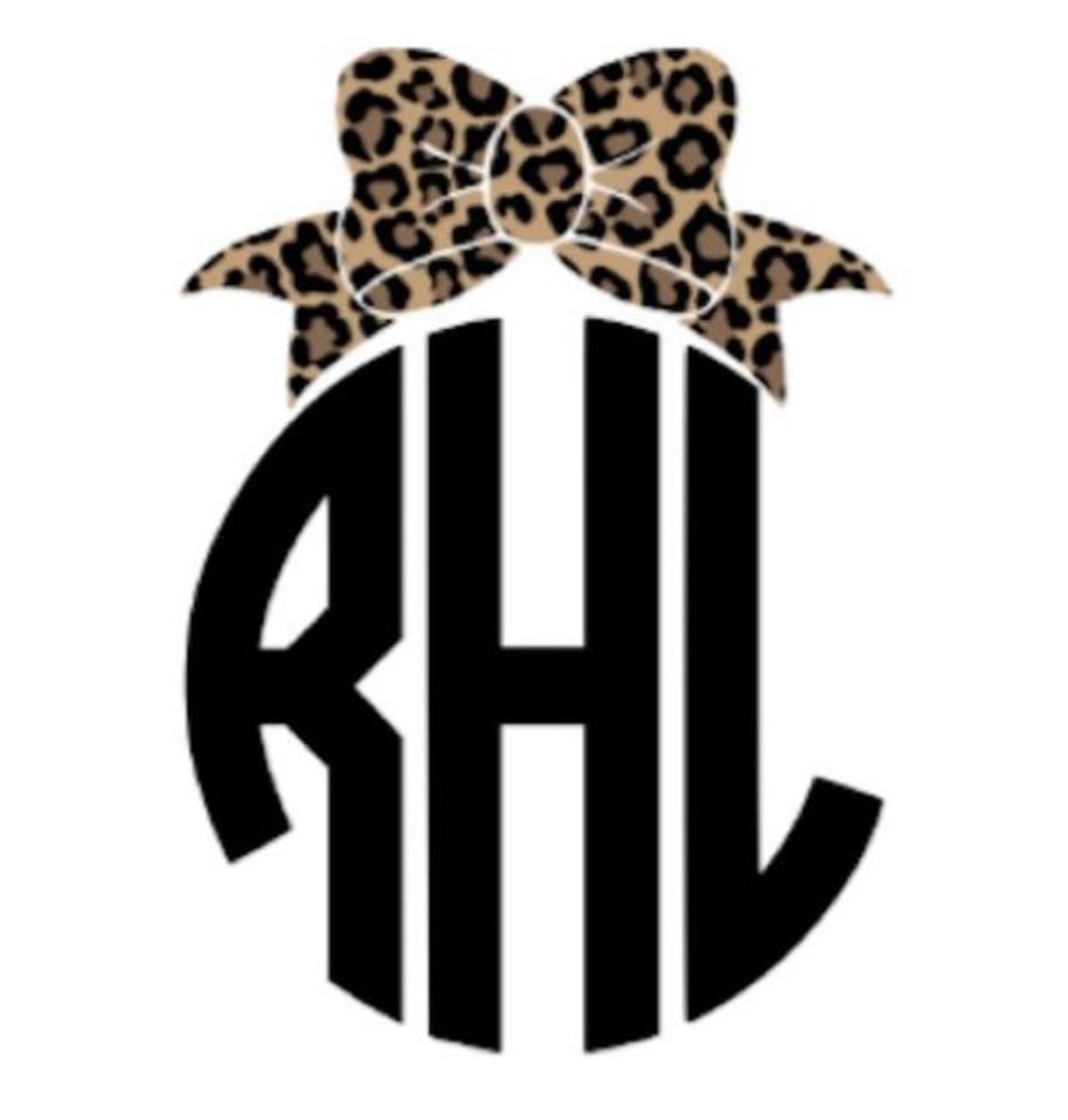 Leopard Monogram W Embroidery