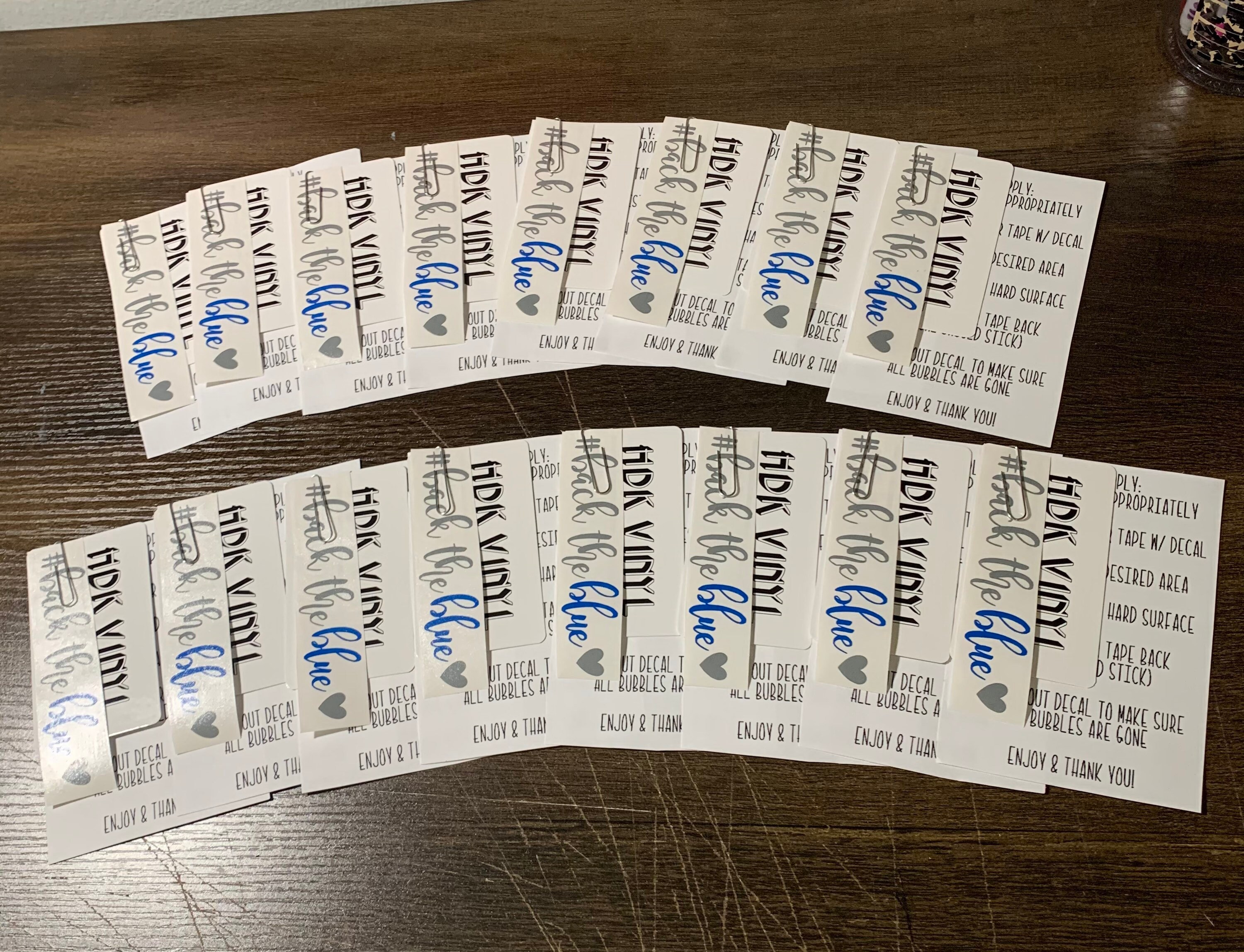 Back The Blue Car Decal Etsy