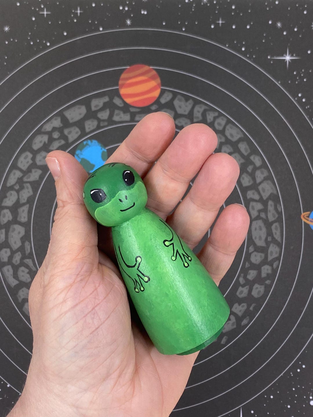Alien Peg Doll Outer Space Alien - Etsy