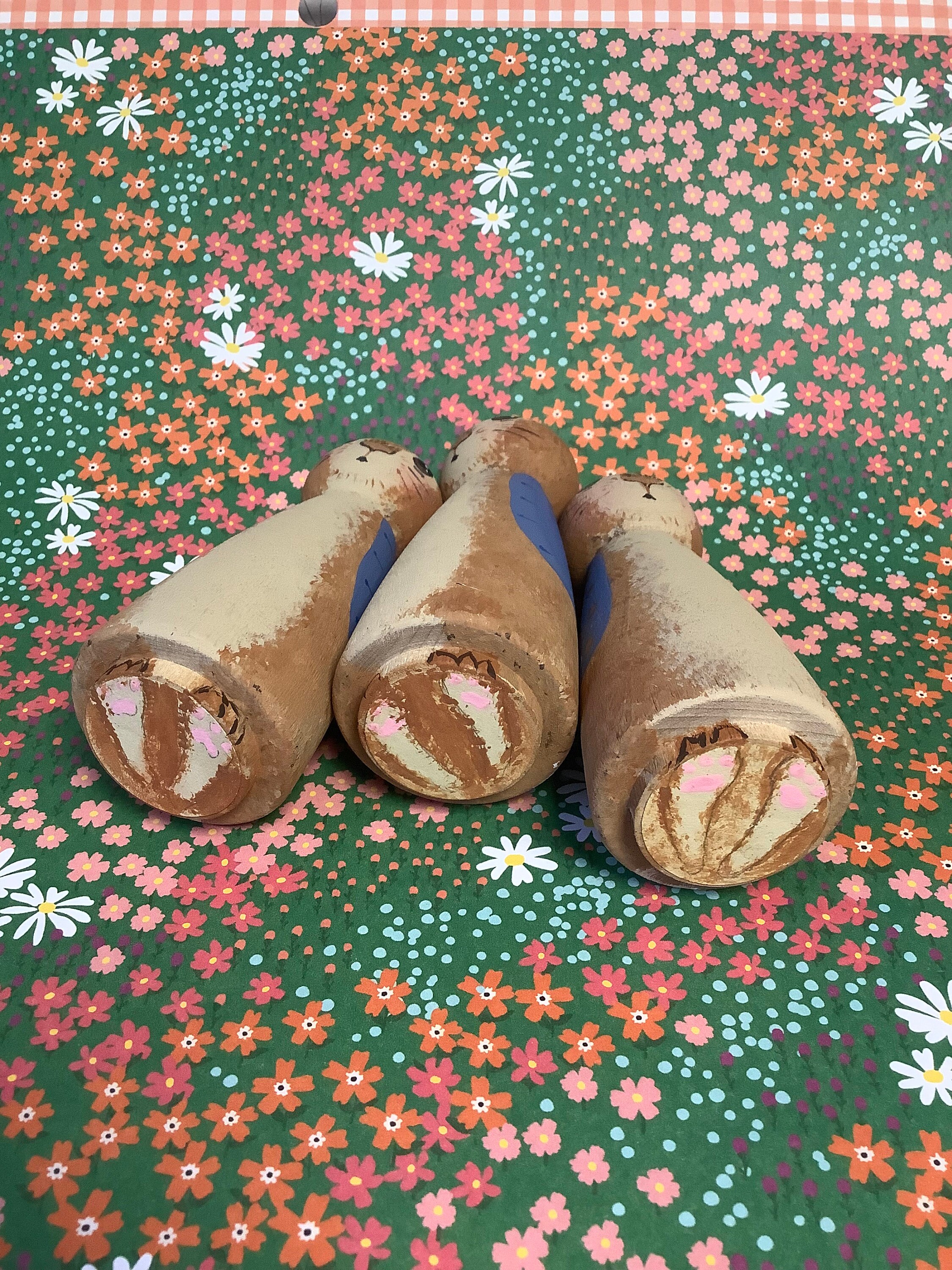 Rabbit Peg Doll Rabbit Peg Doll Animal Peg Doll Woodland Creature Peg ...