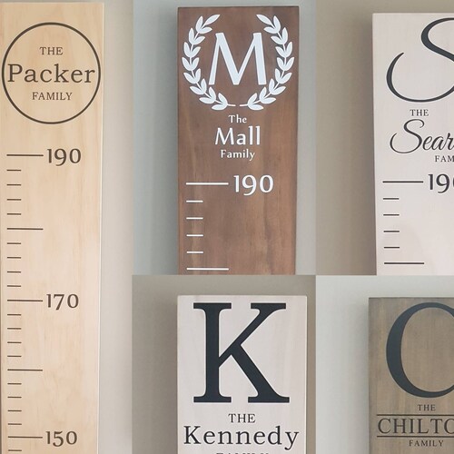 Grandchildren Timber Height Chart / Wooden Growth Ruler for Etsy
