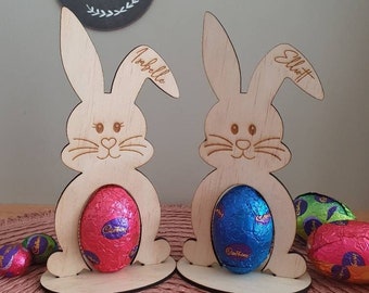 Easter Bunny Egg Holder / Rabbit stand/ Easter gift/ Personalised / Laser cut