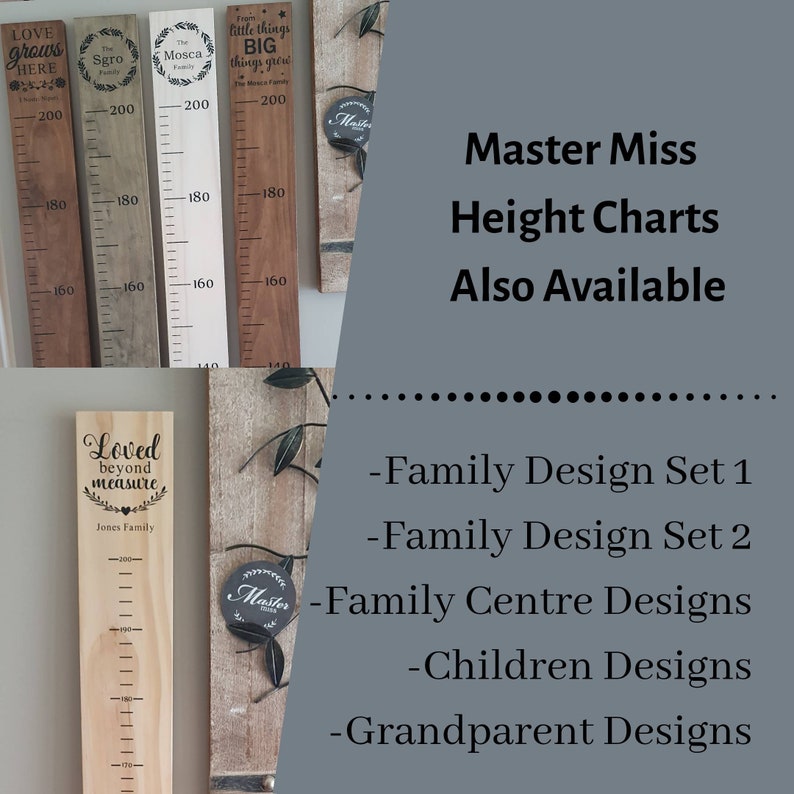 Personalised Height Chart Markers Vinyl Decals Etsy