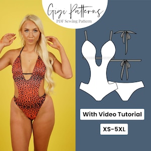 Sexy Swimsuit Pattern | Cut-Out One Piece Swimsuit | Pdf Sewing Pattern | Bathing Suit Pattern | Swimsuit Pattern Pdf | Bikini Pattern Pdf