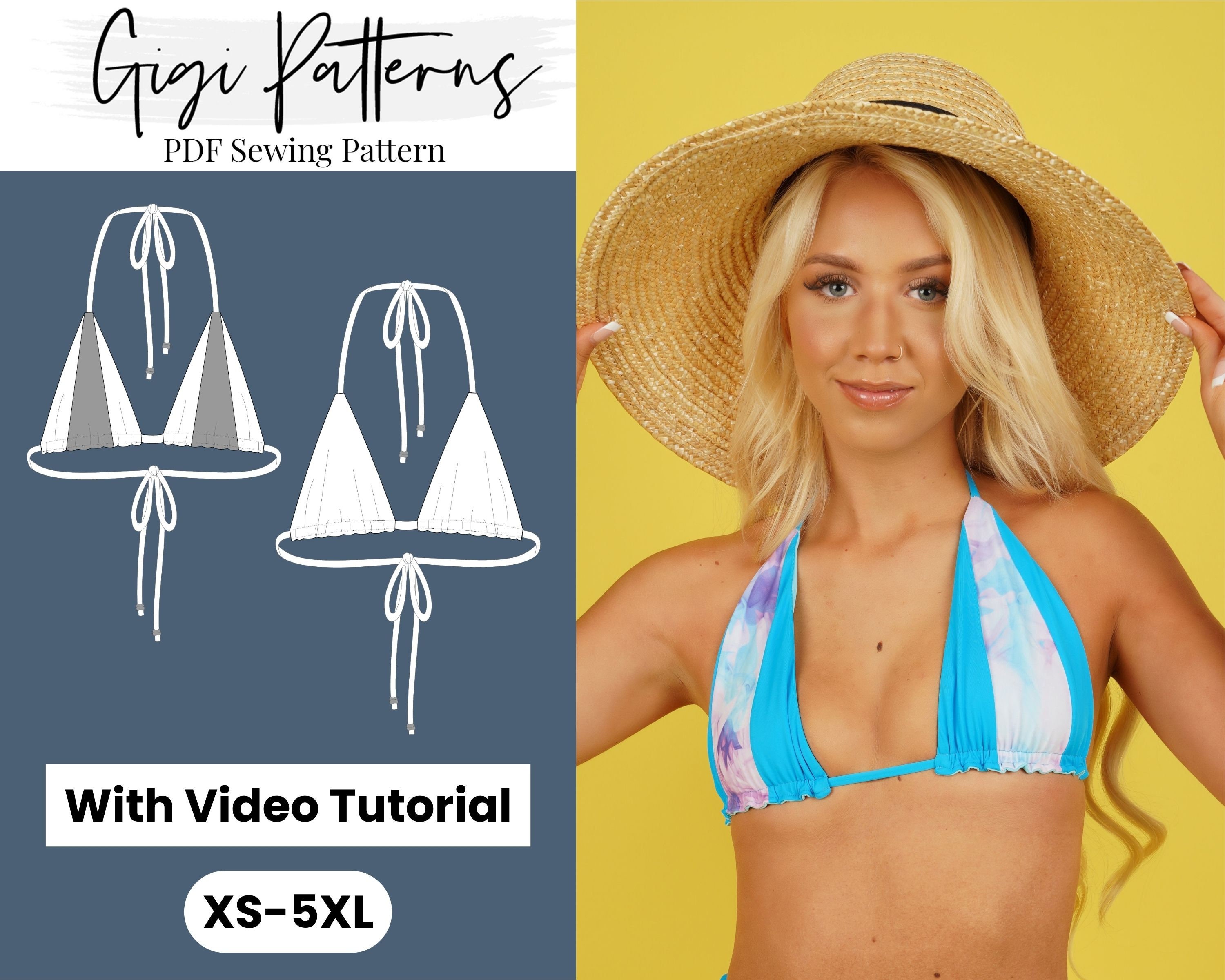 Crochet Bra Pattern, Bikini Bralette Lingerie PDF File 