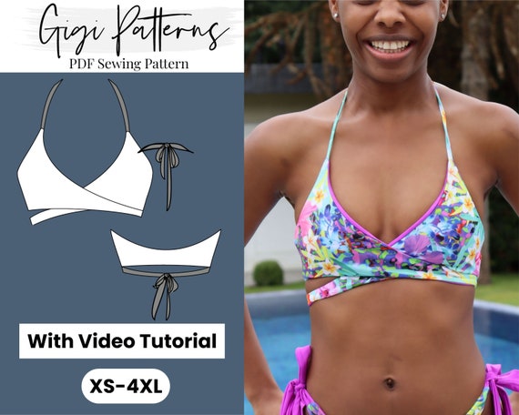 Bikini Top Pdf Pattern PDF Swimsuit Pattern Bikini Top Pattern