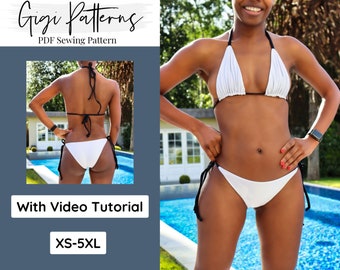 Bikini Pattern for Women | Bikini Pattern Bottom | Bikini Pattern Plus Size | Swimsuit Pattern | String Bikini Bottoms Pdf Pattern XS-5XL