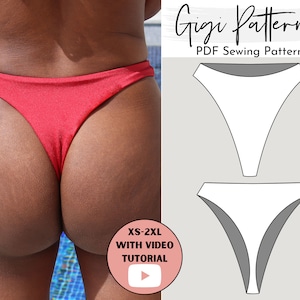 Sexy Swimsuit Pattern | Swimsuit Pattern, Gigi Brazilian Cheeky Thong Bikini Pattern  • Women&#39;s  Swimsuit Patterns • FREE Sewing Patterns