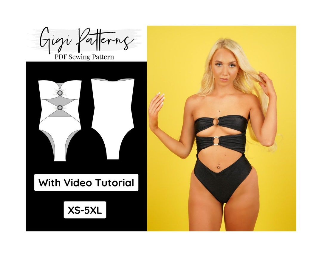 Sexy Swimsuit Pattern One Piece Swimsuit Pdf Womens Swimsuit Pdf