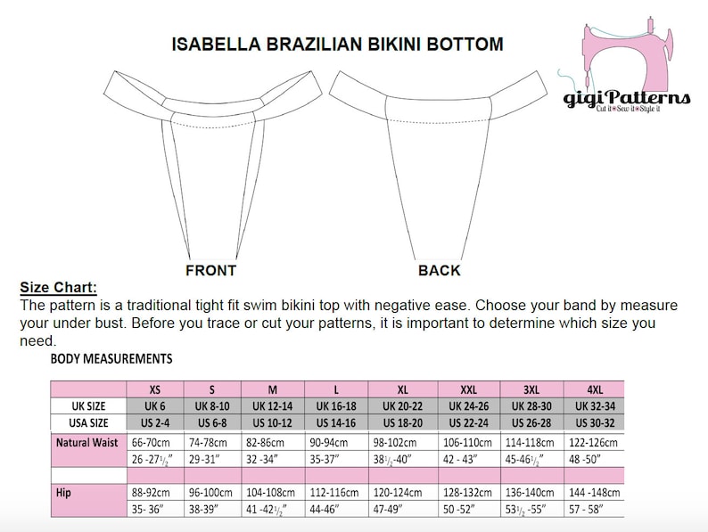 Sexy Swimsuit Pattern Swimsuit Pattern, Isabella Brazilian Cheeky Coverage Bottom Bikini Pattern, Women's Swimsuit Patterns image 9
