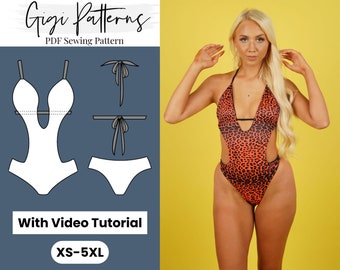 Sexy Swimsuit Pattern | Cut-Out One Piece Swimsuit | Pdf Sewing Pattern | Bathing Suit Pattern | Swimsuit Pattern Pdf | Bikini Pattern Pdf