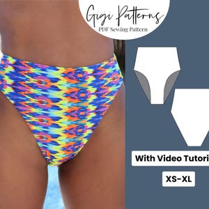Sexy Swimsuit Pattern | High Cut Swimsuit | High Waist Bikini Pattern | Pdf Sewing Pattern | Swimsuit Pattern Pdf | Bathing Suit Pattern