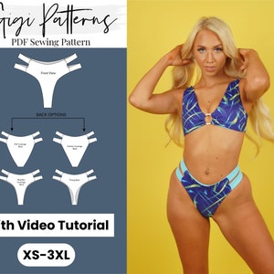 Two Side Band Bikini Pattern | Swimuit Pattern | Women Swimwear Pattern | One Piece Swimuit | Patrón De Vetido De Baño |