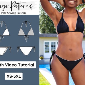 Bikini Pattern for Women | Bikini Pattern Bottom | Bikini Pattern Plus Size |Bikini Thong Pattern | String Bikini Bottoms Pdf Pattern XS-5XL