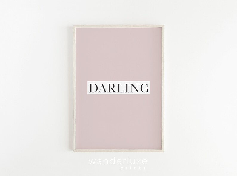 Darling Quotes Tumblr Room Decor Pink Summer Quotes Instant Download Modern Wall Art Scandinavian Poster Typography Print