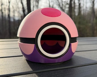 Dream Ball Reptile Hide | Pokemon-Inspired Gecko or Snake Hideout | Cute Pokeball Habitat Decor for Small Reptiles & Amphibians