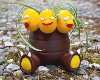 Pokemon Exeggutor Planter | Cute Small Pot | Includes Drainage | Plant Decor Gift