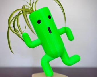 Final Fantasy Cactuar Planter – 3D Printed Succulent Pot for Gamers | Geeky Desk Decor | FF Inspired Gift