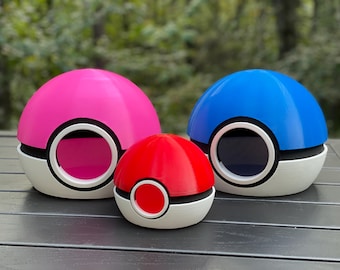 Pokeball Reptile Hide: Gecko, Snake, Lizard Cave - Shedding & Egg Laying Shelter