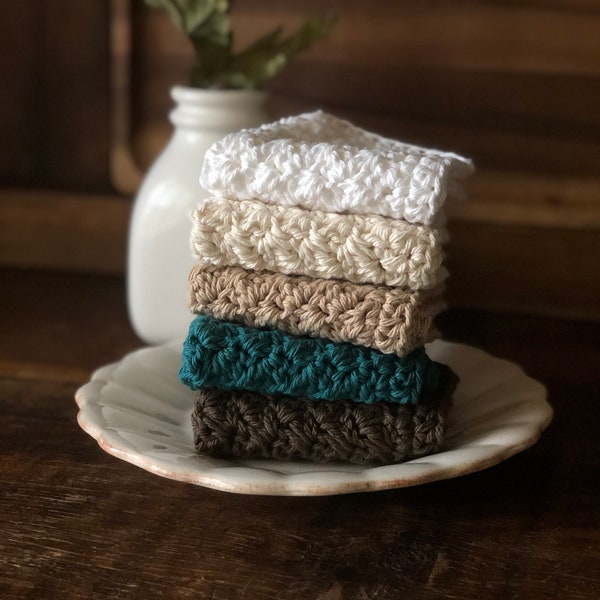 Textured Dish Cloth Crochet Pattern - Crochet Pattern - Dishcloth Crochet Pattern - Dishcloth - Textured Dishcloth - Crochet dishcloth