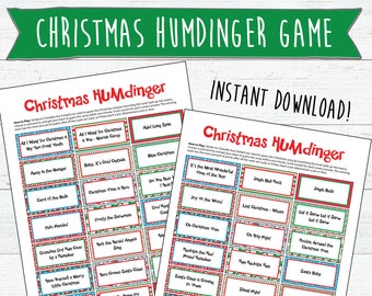 Christmas Party Song Game | Christmas Carols | INSTANT Download | Christmas Party | Family Christmas Games | Holiday Party Games