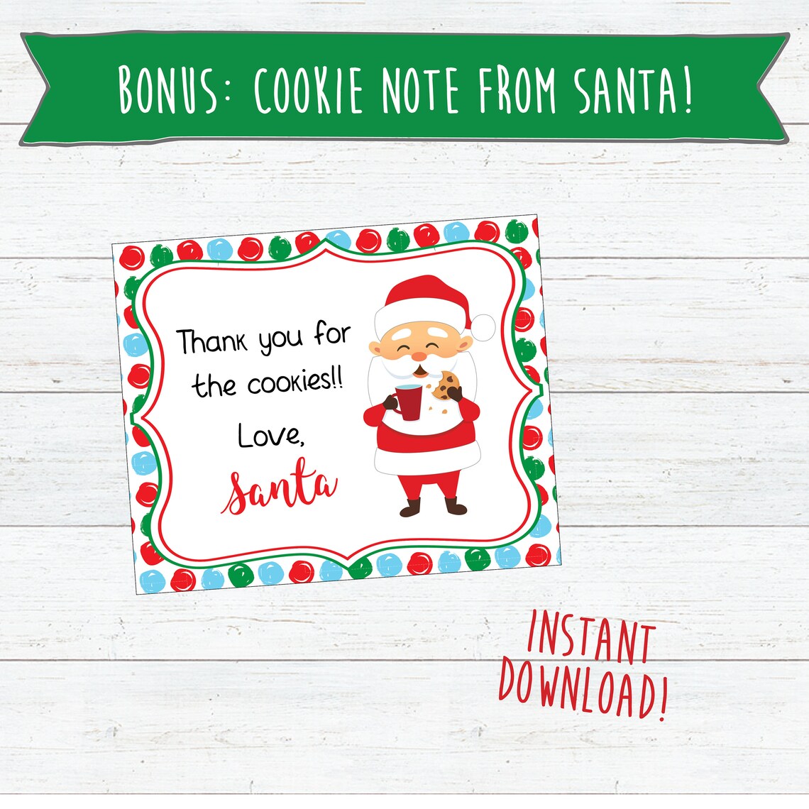 Letter From Santa Printable Personalized Naughty and Nice List Cookies ...