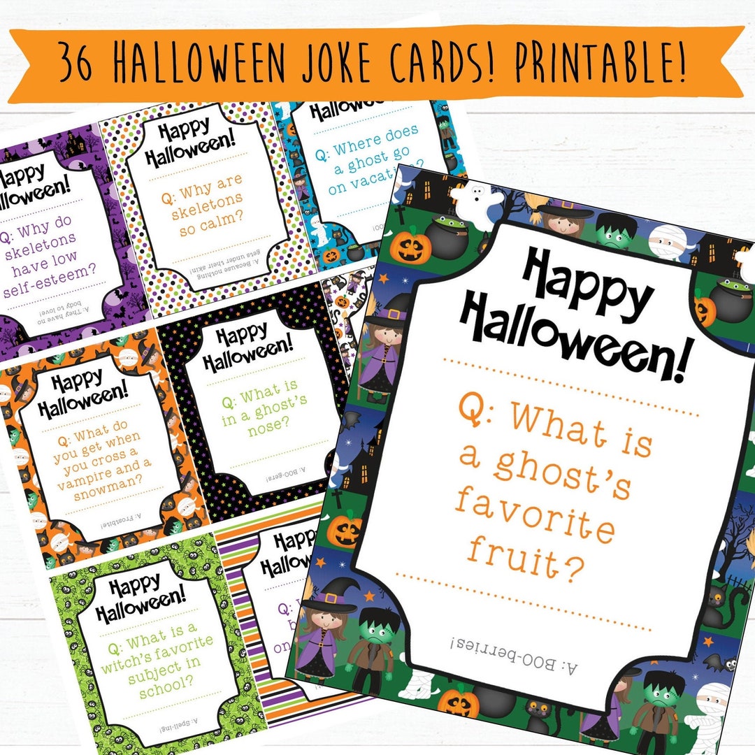 Halloween Labels Printable | Funny Halloween Jokes | Halloween Parties ...