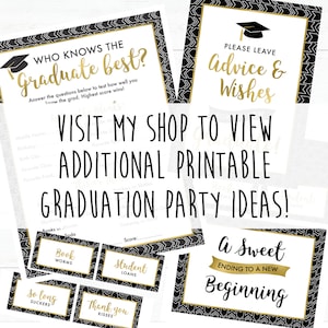 Who Knows The Graduate Best Game Graduation Party Games Graduation Quiz Graduation Trivia Instant Download Printable image 3