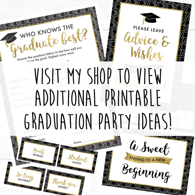 Who Knows The Graduate Best Game Graduation Party Games Graduation Quiz Graduation Trivia Instant Download Printable image 3