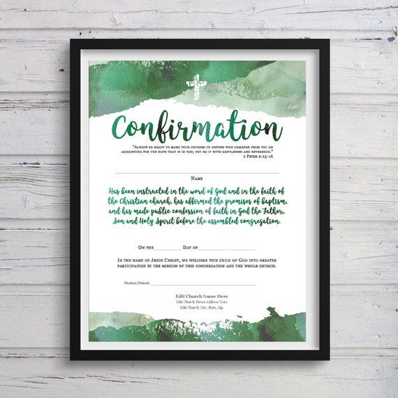 Confirmation Certificates Templates