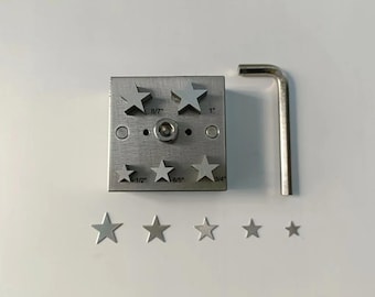 Disc Cutter STAR 5 Punches , Jewelry Making Gold Silver, Design Cutting, High Quality Premium, Large, METAL PUNCH