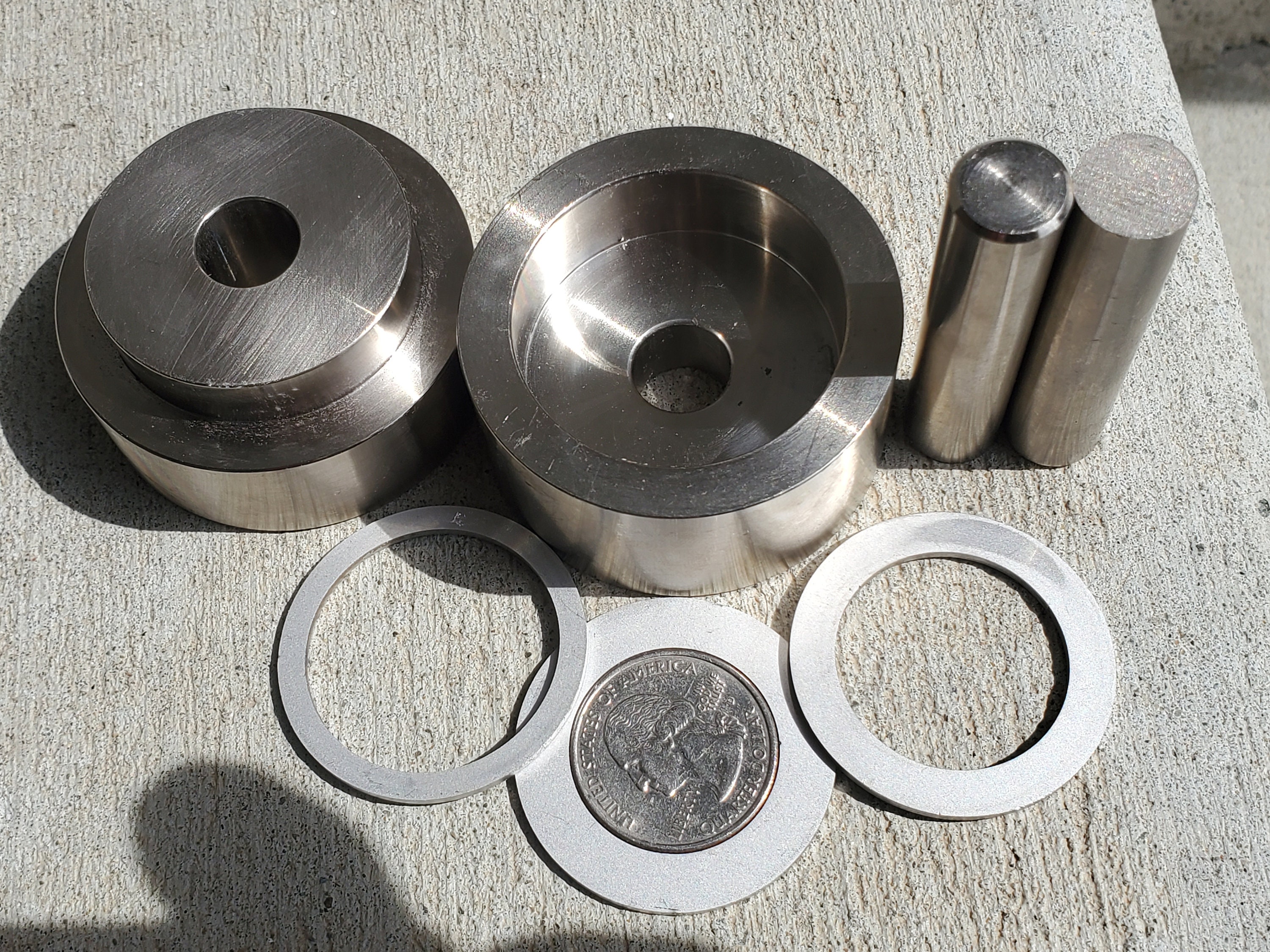DOMING Tool Kit, Coin Ring Tools 4 Pin Sizes , Coin Ring Making, Make Rings  From Coins, Jewelry Making , Made in USA 