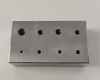 SHOT PLATE! Money! Jewelry Making! 8 Hole Impression Die - Embossing Steel Dies - Metal Sheet Gold, Jewelry Making Tools USA-Strong