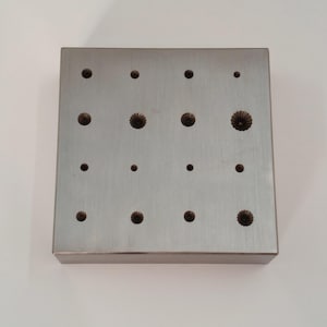SHOT PLATE! Money! Jewelry Making! 16 Hole Impression Die - Embossing Steel Dies - Metal Sheet Gold, Jewelry Making Tools USA-Strong