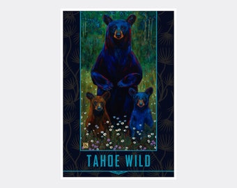 Wild Bear Print Etsy