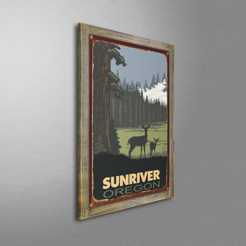 Sunriver Oregon Giclee Art Print Poster From Travel Artwork by Artist ...