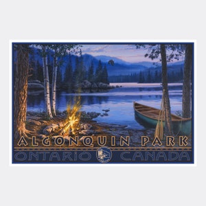 Algonquin Park Ontario Lake Giclee Art Print Poster from Watercolor by Outdoor and Wildlife Artist Darrell Bush
