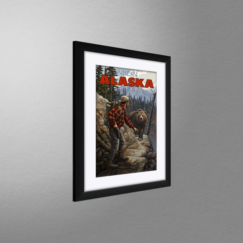 Juneau Alaska Giclee Art Print Poster from Original Travel Etsy