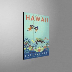 Hanauma Bay Oahu Hawaii Giclee Art Print Poster from Travel Artwork by Travel Artist Benjamin W. Burch image 9