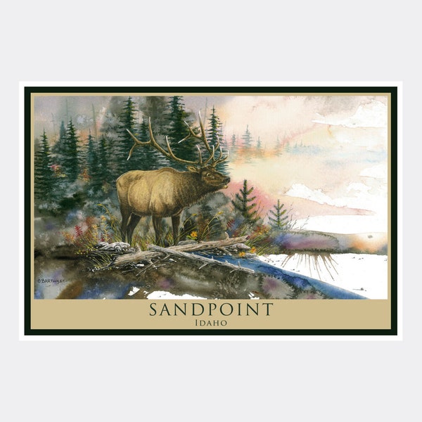 Elk Painting Etsy