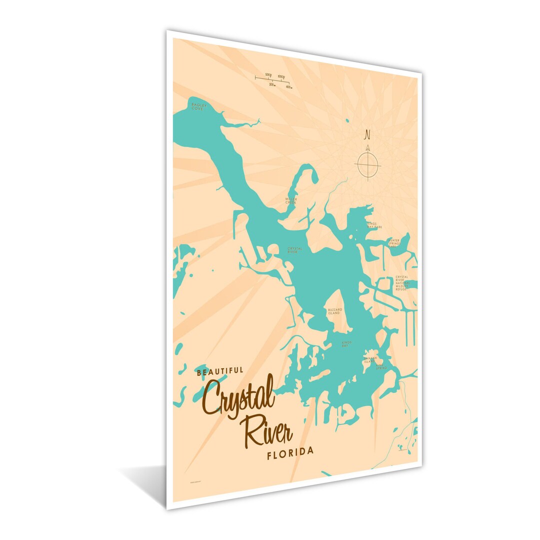 Crystal Lake Florida Map Giclee - Il 1080xN.5869582555 Pl6m