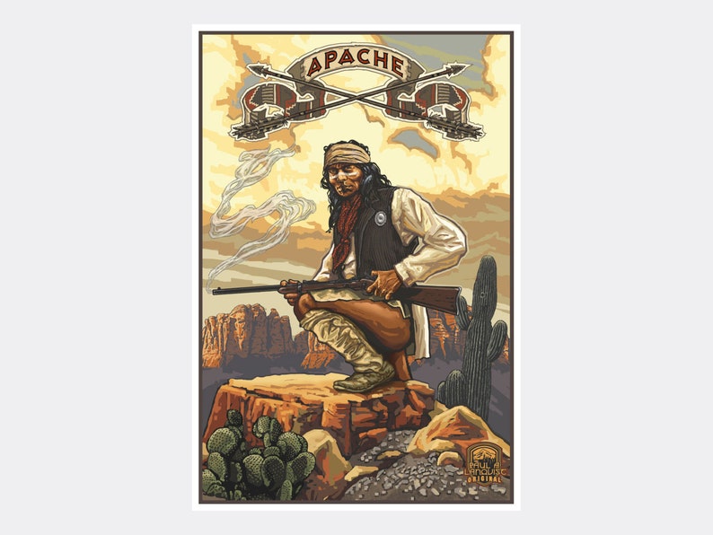 Apache Giclee Art Print Poster From Travel Artwork by Artist Paul A ...