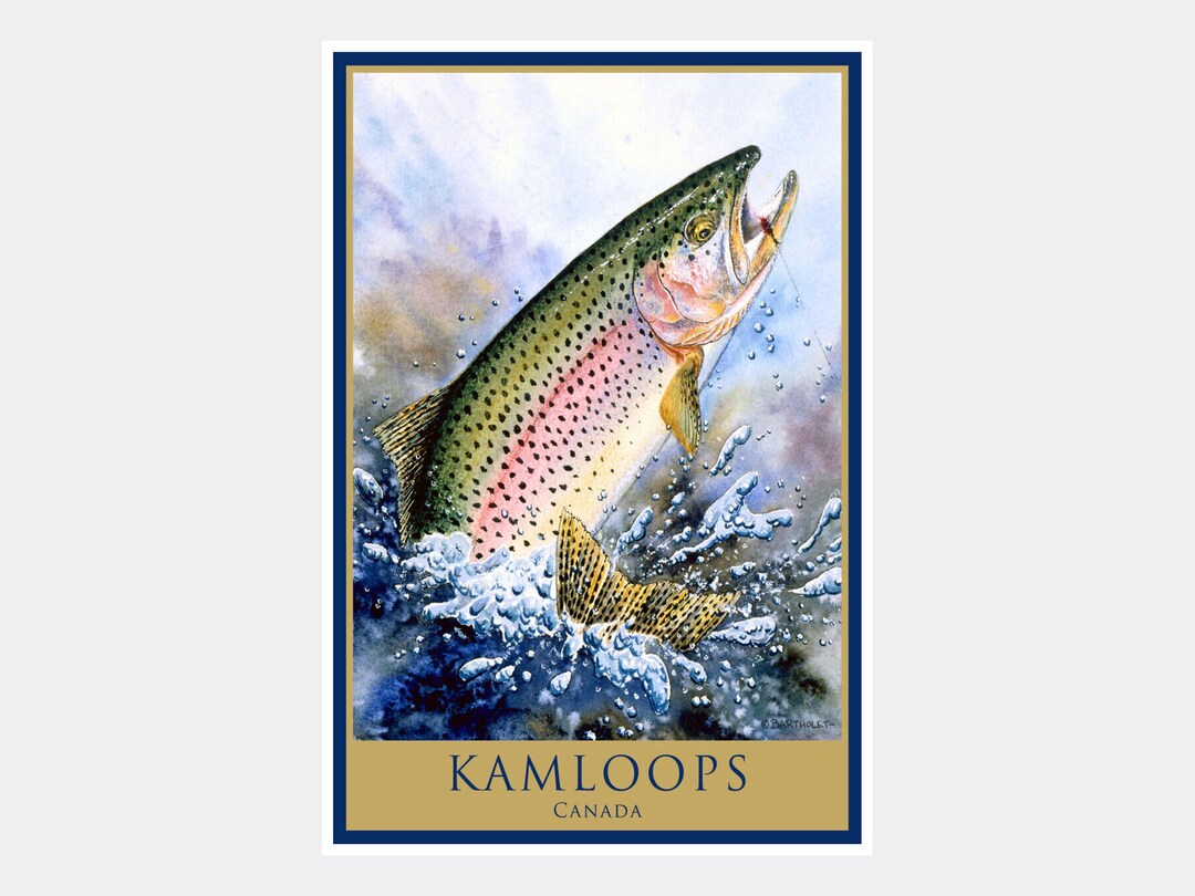 Buy Kamloops Canada Rainbow Trout Giclee Art Print Poster From Online in  India Etsy