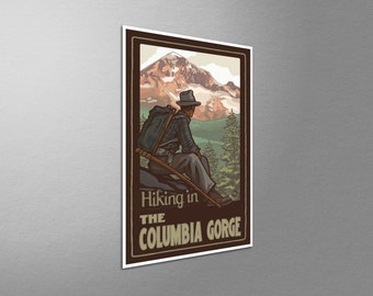 Columbia Gorge Oregon Giclee Art Print Poster from Travel Artwork by Artist Paul A. Lanquist