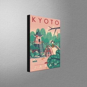 Kyoto, Japan Stretch Canvas, Pillow, Blanket by Travel Artist Benjamin W. Burch