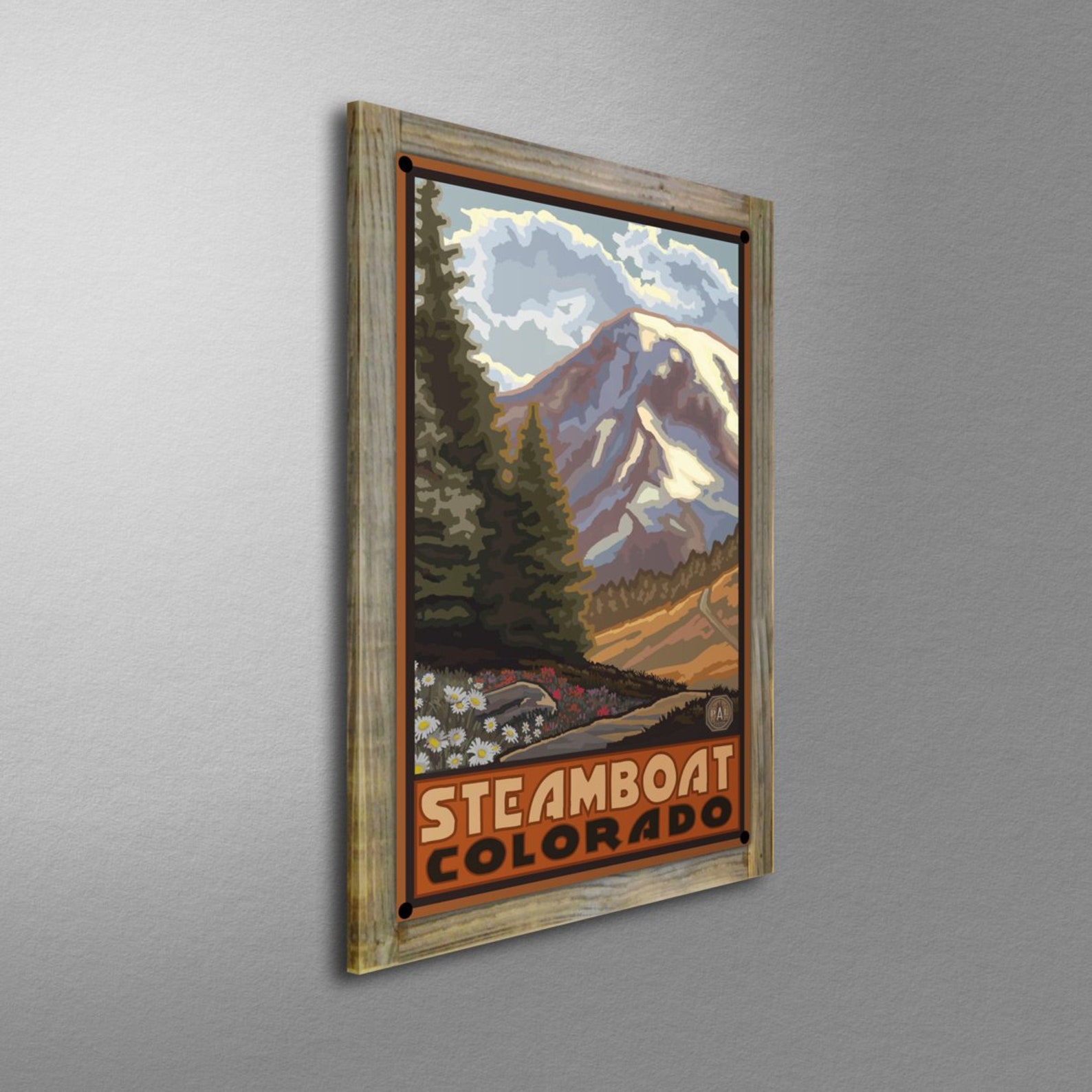 Steamboat Colorado Mountains Giclee Art Print Poster From Travel ...