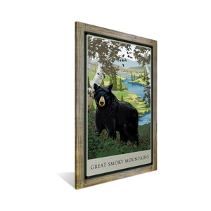 Great Smoky Mountains Black Bear Trees Giclee Art Print Poster From ...